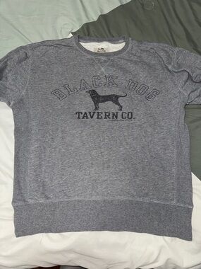 The Black Dog Gray Crewneck Sweatshirt with Logo